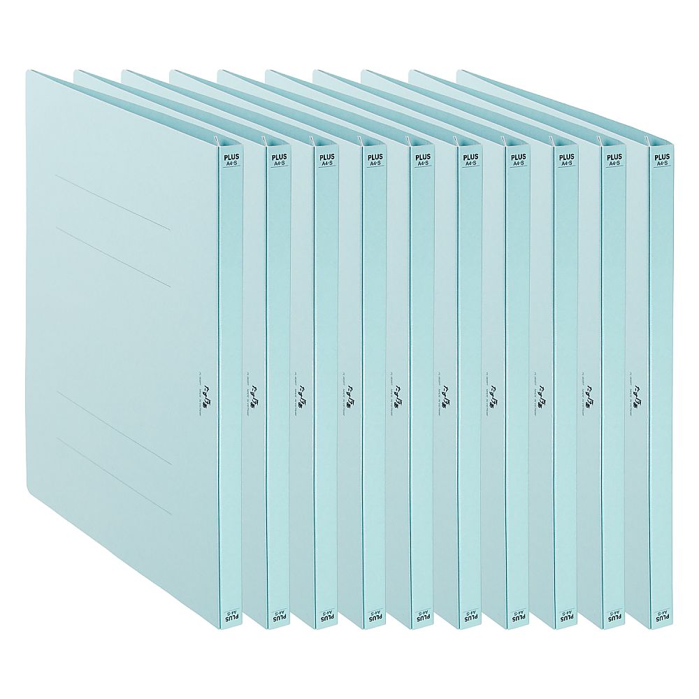 プラス 利用者カルテファイル（フラットファイル） ブルー 1セット（10冊入） FL-805FF 1セット（ご注文単位1セット）【直送品】