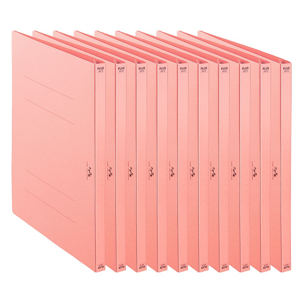 プラス 利用者カルテファイル（フラットファイル） ピンク 1セット（10冊入） FL-805FF 1セット（ご注文単位1セット）【直送品】