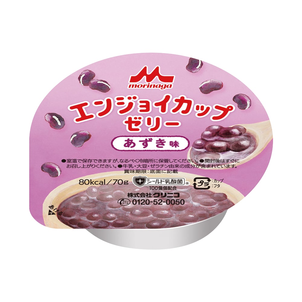 森永乳業クリニコ エンジョイカップゼリー （栄養補助食品） あずき味 24個入  1箱（ご注文単位1箱）【直送品】