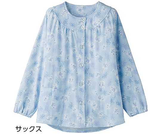 ケアファッション 上下別売りパジャマ（婦人用） ワンタッチ上着 サックス M 39918 1枚（ご注文単位1枚）【直送品】