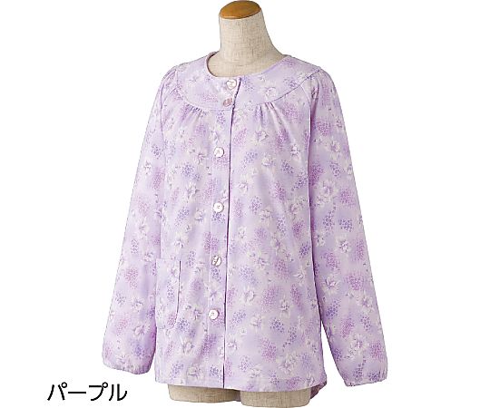 ケアファッション 上下別売りパジャマ（婦人用） ワンタッチ上着 パープル L 39918 1枚（ご注文単位1枚）【直送品】