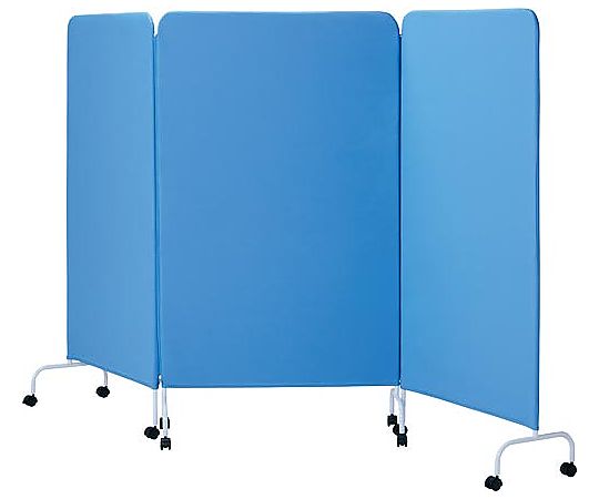 カウネット シンプルパネルN3連 ブルー 4338-8202 1台(ご注文単位1台)【直送品】