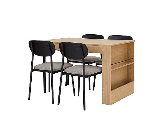 アイリスオーヤマ ダイニングテーブルセット 収納付き DTS-STR 1個(ご注文単位1個)【直送品】