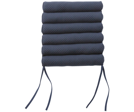 セーフラン安全用品 ビーズクッション 40×44×3.5cm 抗菌機能 ネイビー HZ002 1個（ご注文単位1個）【直送品】