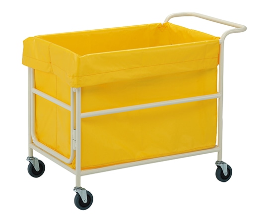 ナビス（アズワン） リネンカート（台車型） イエロー  1台（ご注文単位1台）【直送品】