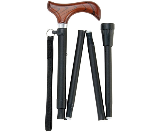 マキテック 充実ステッキ（折畳・カラー） ブラック FS-10BK 1本（ご注文単位1本）【直送品】