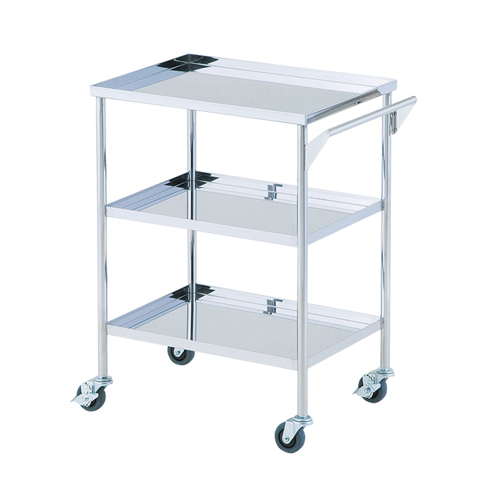 ナビス（アズワン） 回診車（静音） 3段 600×450×825mm KS-3V-M 1台（ご注文単位1台）【直送品】