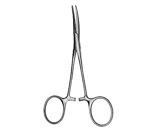 YDM 止血鉗子（ペアン） 曲 無鈎 240mm AA-08C 1本（ご注文単位1本）【直送品】