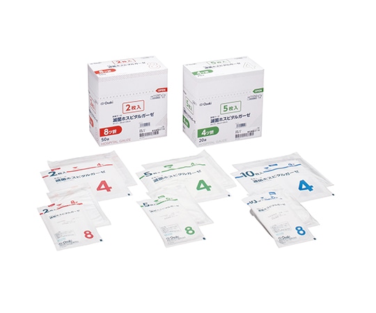 オオサキメディカル 滅菌ホスピタルガーゼ AS8-3 8ツ折 3枚入×40袋 11258 1箱（ご注文単位1箱）【直送品】