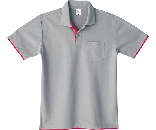 トムス ベーシックレイヤードポロシャツ グレー×ホットピンク S 195BYP 1着（ご注文単位1着）【直送品】