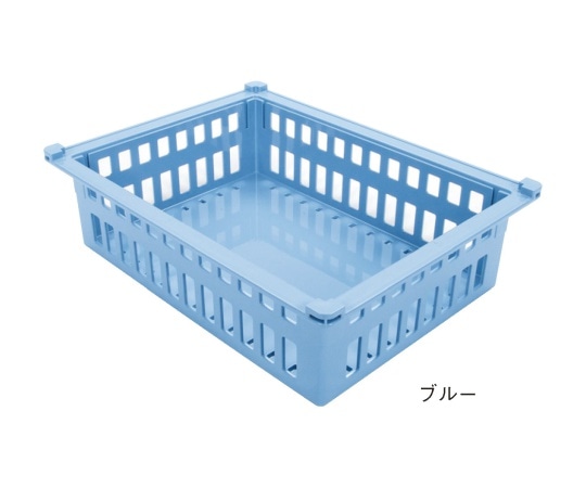 サカセ バスケット 34-10タイプ（深さ10cm）帯電防止 ブルー PB34-10 1個（ご注文単位1個）【直送品】