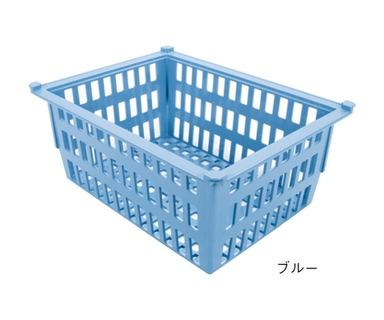 サカセ バスケット 34-17タイプ（深さ17cm）帯電防止 ブルー PB34-17 1個（ご注文単位1個）【直送品】