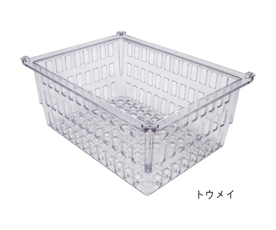 サカセ バスケット 34-17タイプ（深さ17cm）帯電防止 透明 PB34-17 1個（ご注文単位1個）【直送品】