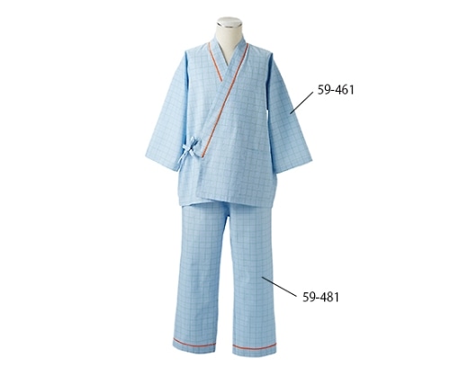 住商モンブラン 患者衣（上衣・男女兼用） 59-461 ブルー3L 59-461 3L 1枚（ご注文単位1枚）【直送品】