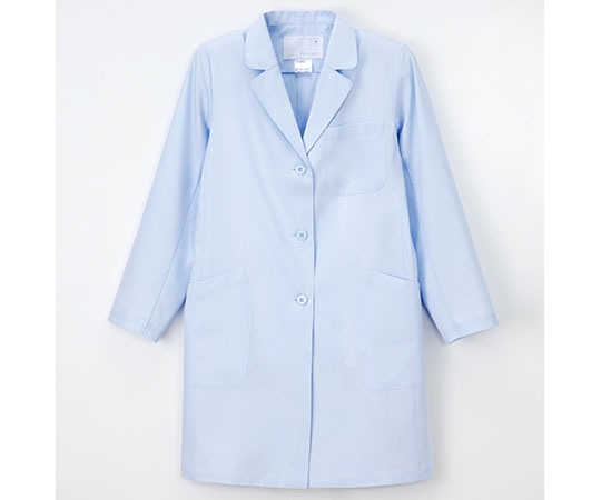 ナガイレーベン 女子シングル診察衣 ブルー L KEX-5190 1枚（ご注文単位1枚）【直送品】