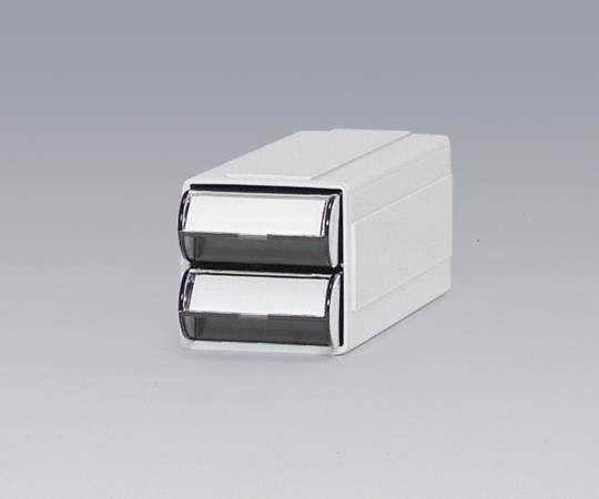 サカセ カセッター A5サイズ以下（W63×D192×H63mm）引出上下2段 クリアー HA5-012 1個（ご注文単位1個）【直送品】