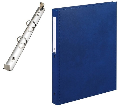 LIHITLAB カルテブック A4・2穴・スタンダード ブルー CY4-2L-1 1冊（ご注文単位1冊）【直送品】