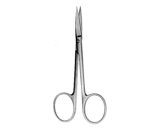 YDM 剪刀（半ギザ付き） 両尖 曲 110mm CA49C 1本（ご注文単位1本）【直送品】