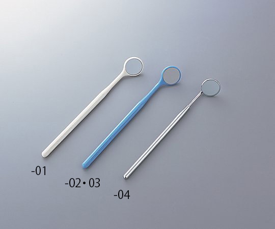 アズワン 検診用マウスミラー ディスポタイプ/未滅菌 （青）1袋（50本入）  1袋（ご注文単位1袋）【直送品】