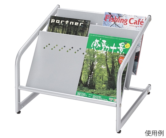 ナカキン マガジンラック フロアタイプ FM50-SL 1個（ご注文単位1個）【直送品】