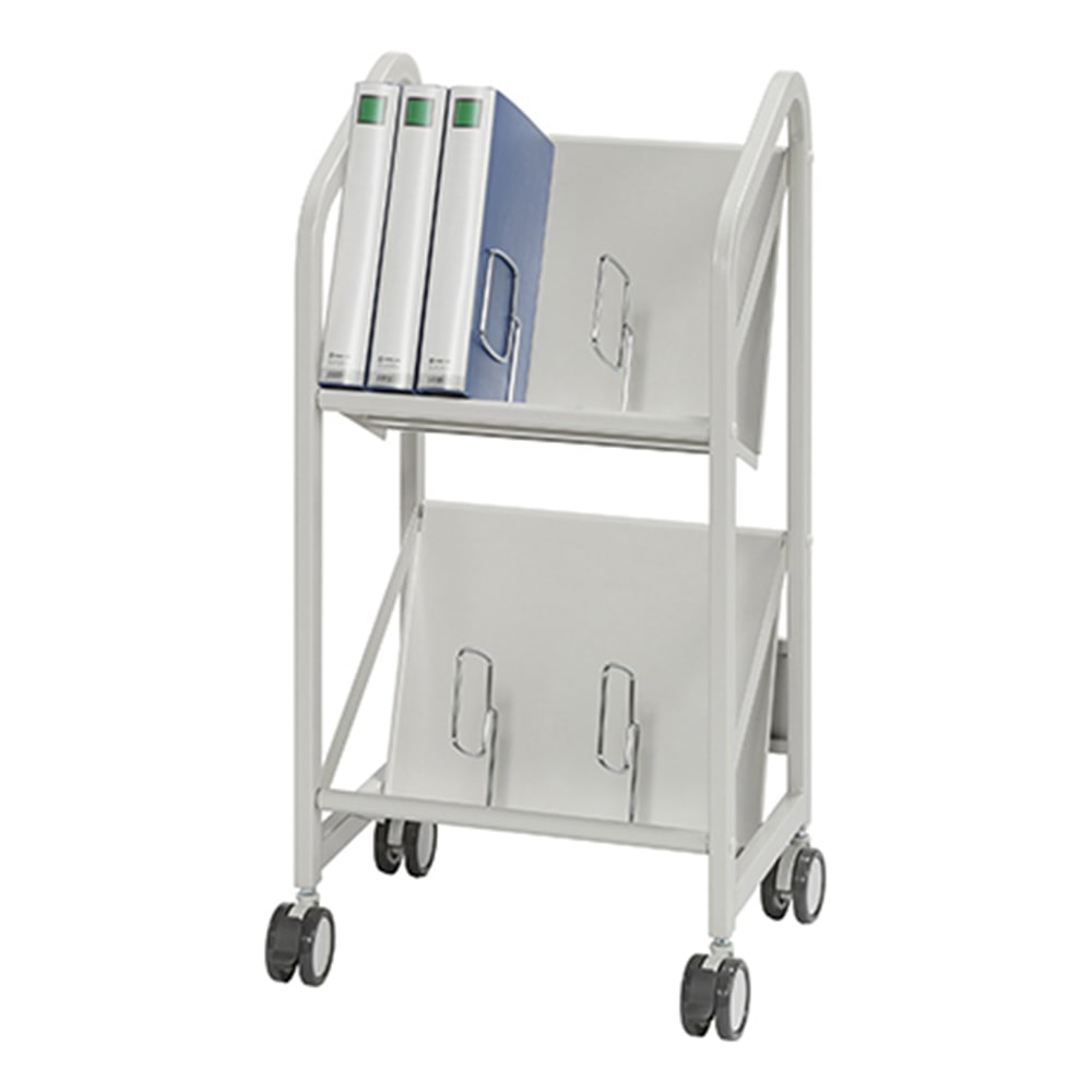 ナカキン ファイルサポートワゴン 2段タイプ FSW-4607WG 1個（ご注文単位1個）【直送品】