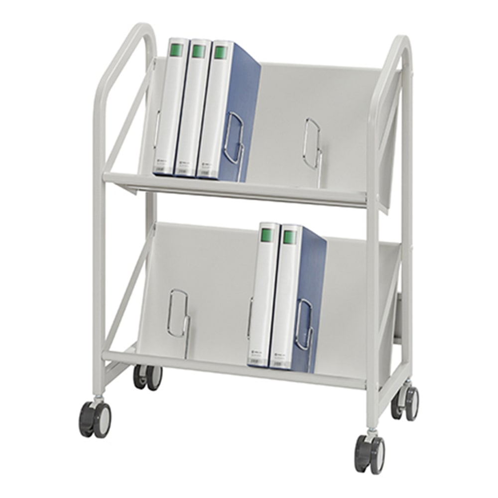 ナカキン ファイルサポートワゴン 2段タイプ FSW-6607WG 1個（ご注文単位1個）【直送品】