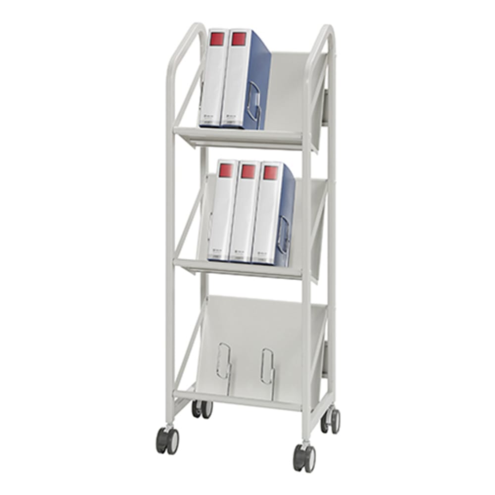 ナカキン ファイルサポートワゴン 3段タイプ FSW-4637WG 1個（ご注文単位1個）【直送品】