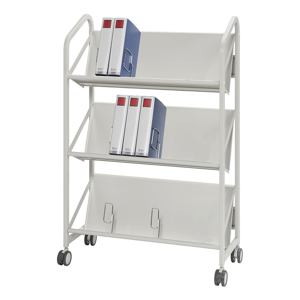 ナカキン ファイルサポートワゴン 3段タイプ FSW-8637WG 1個（ご注文単位1個）【直送品】