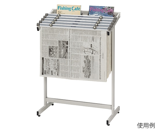 ナカキン マガジンラック付き新聞架 560S-WG 1個（ご注文単位1個）【直送品】