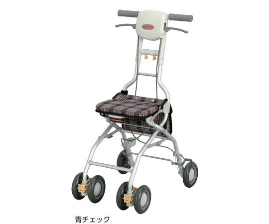アロン化成 シルバーカー サンフィール ウォーキング 青チェック 532-352 1台（ご注文単位1台）【直送品】