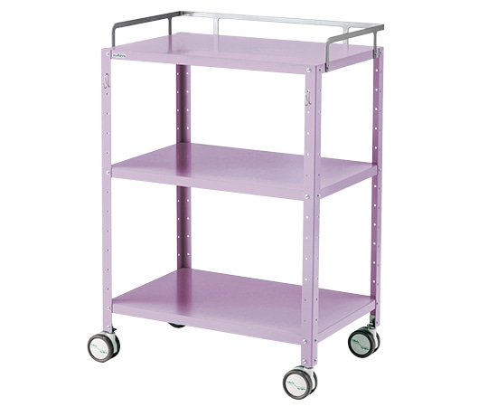 ナビス（アズワン） カラフルステンワゴン（フック付き） ラージ ラベンダー CSWL-3LF 1台（ご注文単位1台）【直送品】