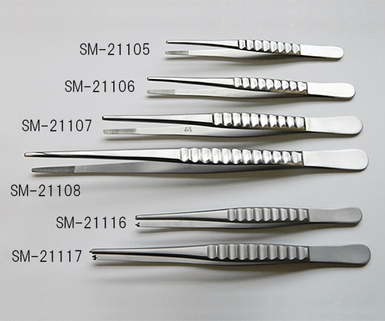 ユーメド貿易 外科ピンセット 太筋 ステンレス SM-21108 1本(ご注文単位1本)【直送品】