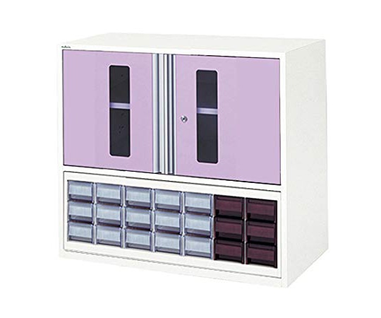 ナビス（アズワン） アルティア中段扉付きユニット 小物ケース 900×475×795mm NM-900PSC 1台（ご注文単位1台）【直送品】