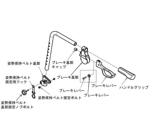 アロン化成 （ショッピングターン用）姿勢保持ベルト基部（左右セット） 592-203 1式（ご注文単位1式）【直送品】