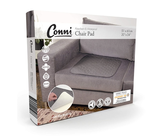 Conni チェアパッド Lサイズ チャコール CCD-051061-25-1CH 1枚（ご注文単位1枚）【直送品】