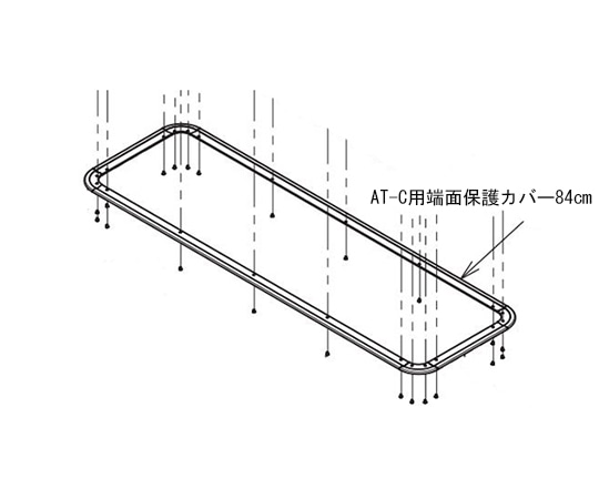 アロン化成 （AT-C-E1600/E1600T・E1850/E1850T・E2100/E2100T S-N-S部品）AT-C用ブラケットスペーサー 592-291 1本（ご注文単位1本）【直送品】