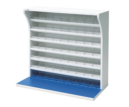 ナビス（アズワン） ウッディ薬品棚 中段用 オープントレー （9列7段） MC-M63A 1台（ご注文単位1台）【直送品】