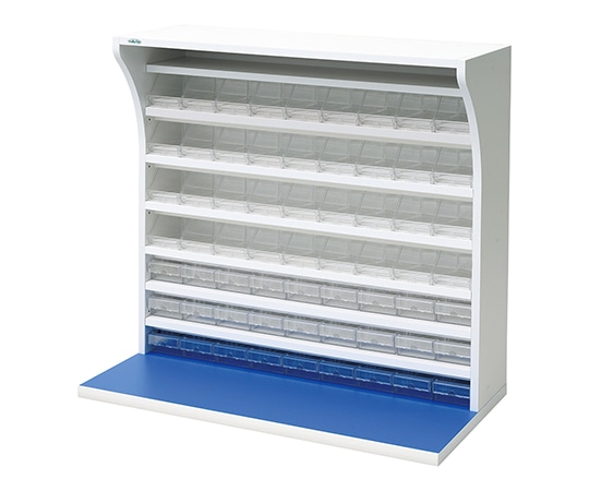 ナビス（アズワン） ウッディ薬品棚 中段用 オープントレー （9列4段） ・クローズトレー （9列3段） MC-M63B 1台（ご注文単位1台）【直送品】