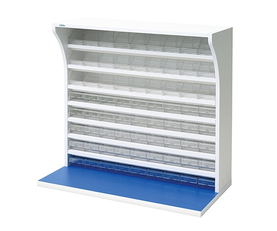 ナビス（アズワン） ウッディ薬品棚 中段用 オープントレー （9列3段） ・クローズトレー （9列5段） MC-M72B 1台（ご注文単位1台）【直送品】