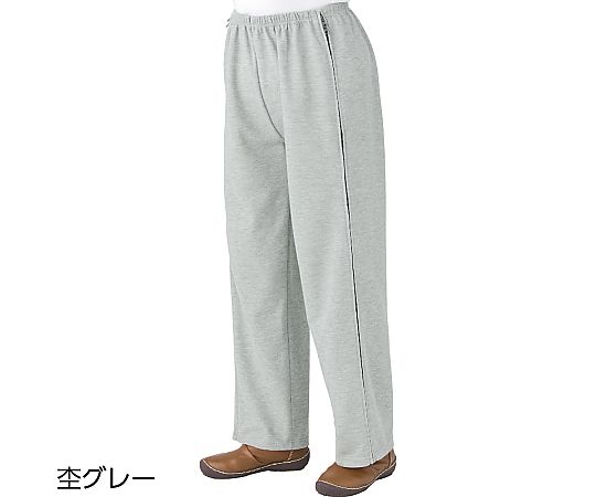 ケアファッション 両脇全開スウェットパンツ（婦人用） グレー M 39020 1本（ご注文単位1本）【直送品】