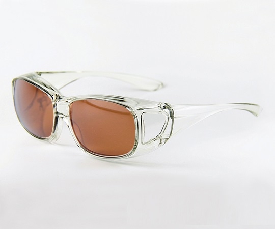 アズワン アイケア対策用オーバーグラス 偏光 クリアグレー JY-08POBR 1個(ご注文単位1個)【直送品】