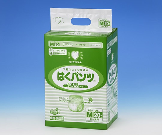 イワツキ イワツキはくパンツ うす型 病院施設用 M 120枚 005-50076 1箱（ご注文単位1箱）【直送品】