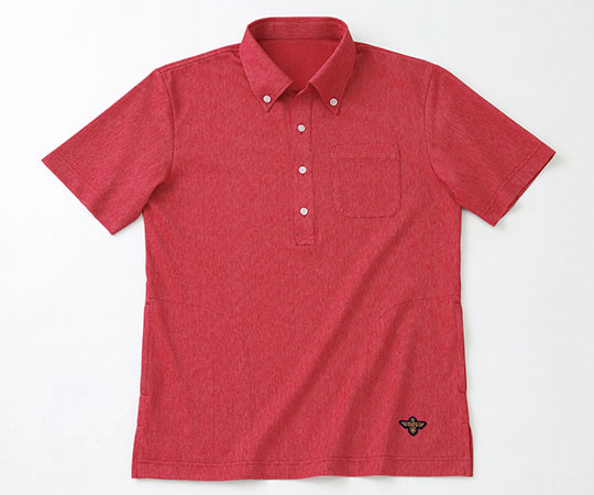 ケアクルー（ナガイレーベン） オーバーシャツ レッド L CWF2642 1枚（ご注文単位1枚）【直送品】