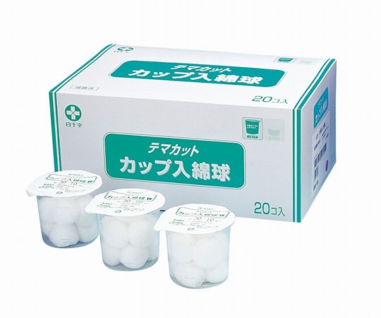 白十字 TMカップ入綿球 Lカップ Φ20mm 20球セット×20個入 EB 17530 1箱（ご注文単位1箱）【直送品】