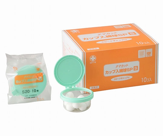 白十字 TMカップ入綿球SP Sカップ Φ10mm 10球セット×10個入 EB 17571 1箱（ご注文単位1箱）【直送品】