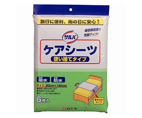 白十字 サルバ ケアシーツ 使い捨てタイプ 6枚入×10袋 31209 1ケース(ご注文単位1ケース)【直送品】