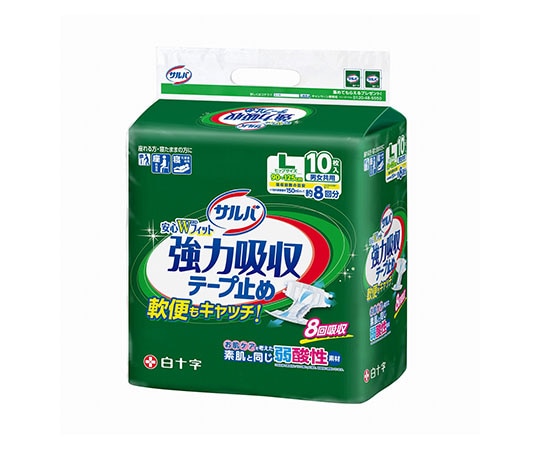 白十字 サルバ 強力吸収テープ止め L 10枚入×4袋 35601 1ケース(ご注文単位1ケース)【直送品】