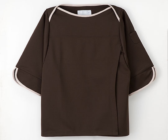 ナガイレーベン 男女兼用検診衣上衣 ブラウン LL FK1486 1枚（ご注文単位1枚）【直送品】