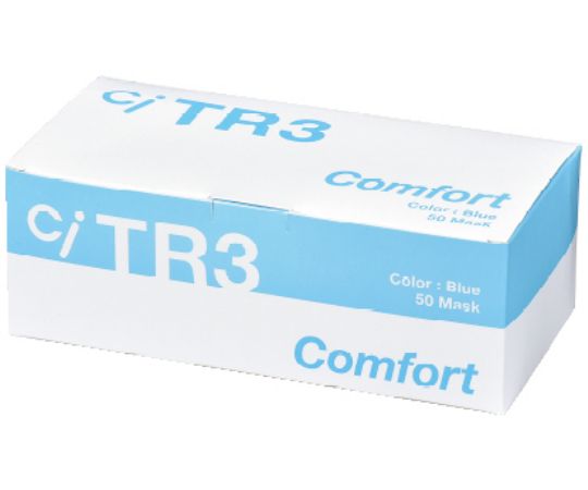 歯愛メディカル TR3 コンフォートマスク ブルー （Sサイズ） 50枚入  1箱（ご注文単位1箱）【直送品】