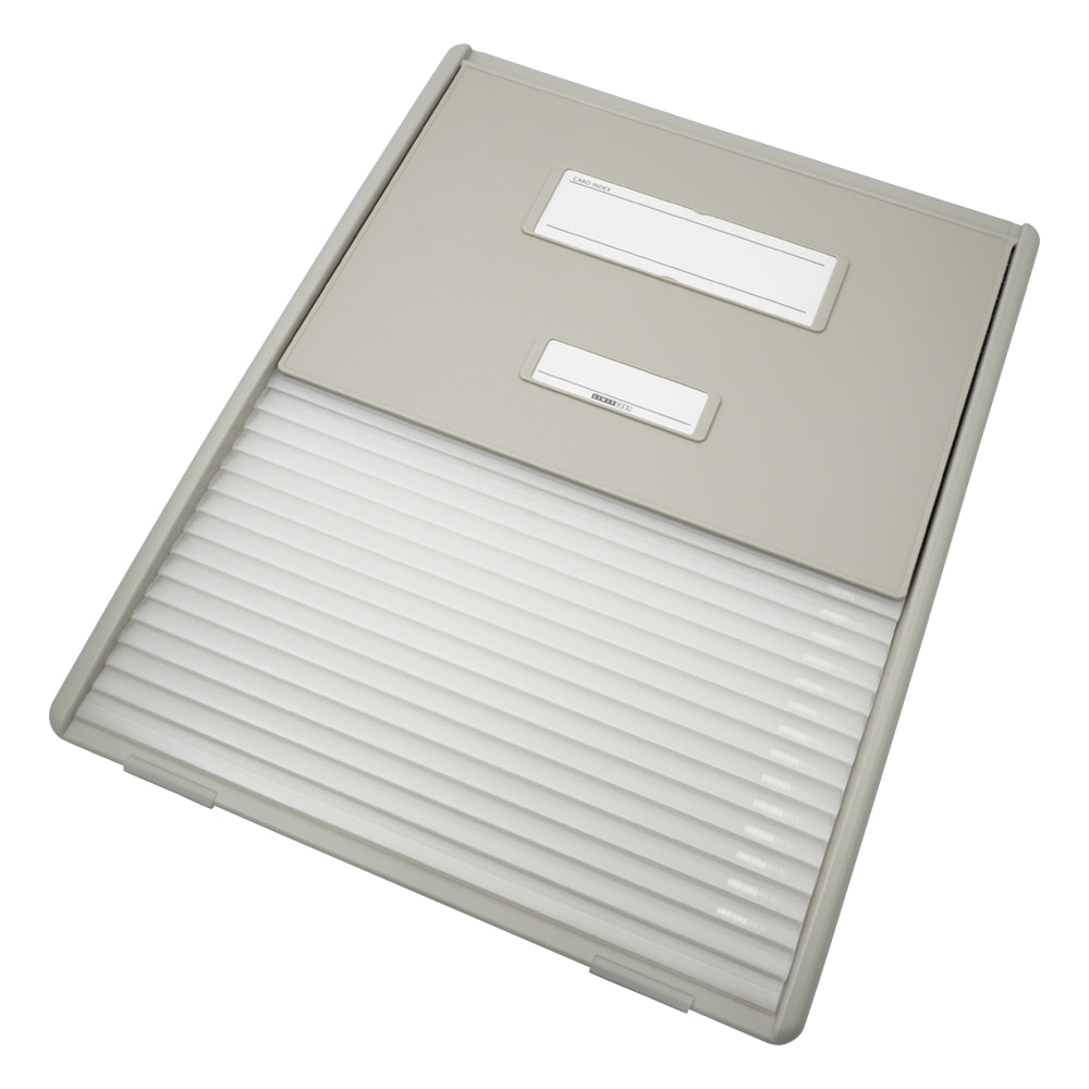 LIHITLAB カードインデックス B4/B5（縦2面）15名用 オフホワイト HC103C-1 1冊（ご注文単位1冊）【直送品】